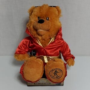 Animated Elvis Plush Bear in Red and Gold Outfit